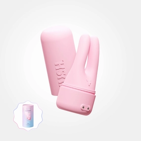 Swish - Compact   Rechargeable Pink Dual Tip Vibrator with Travel Case