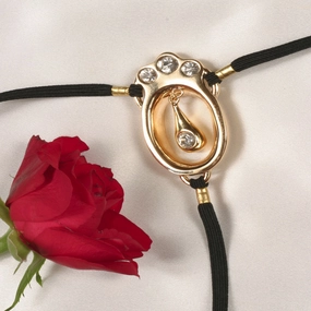 Sylvie Monthule Drop Clit Gold and Crystal