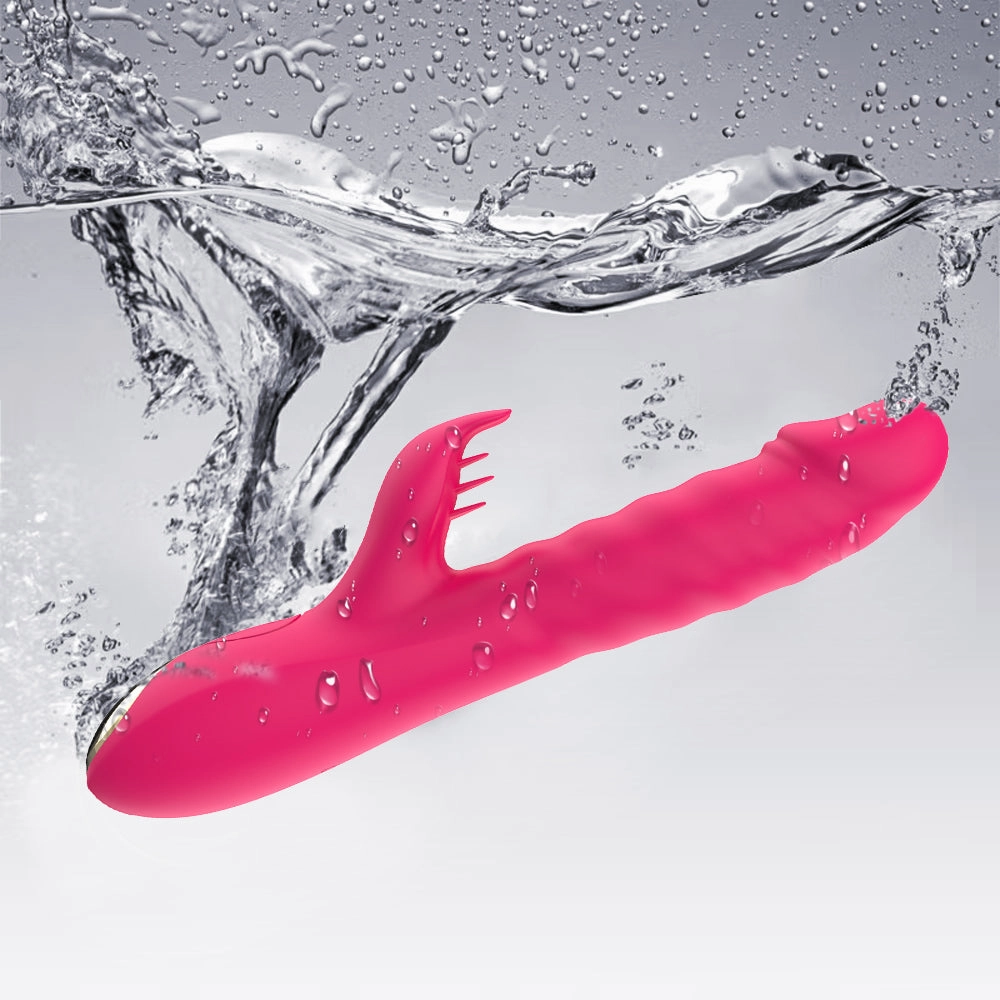 Three Pieces Of Tongue Turning Ball Telescopic Stick Rabbit Vibrator