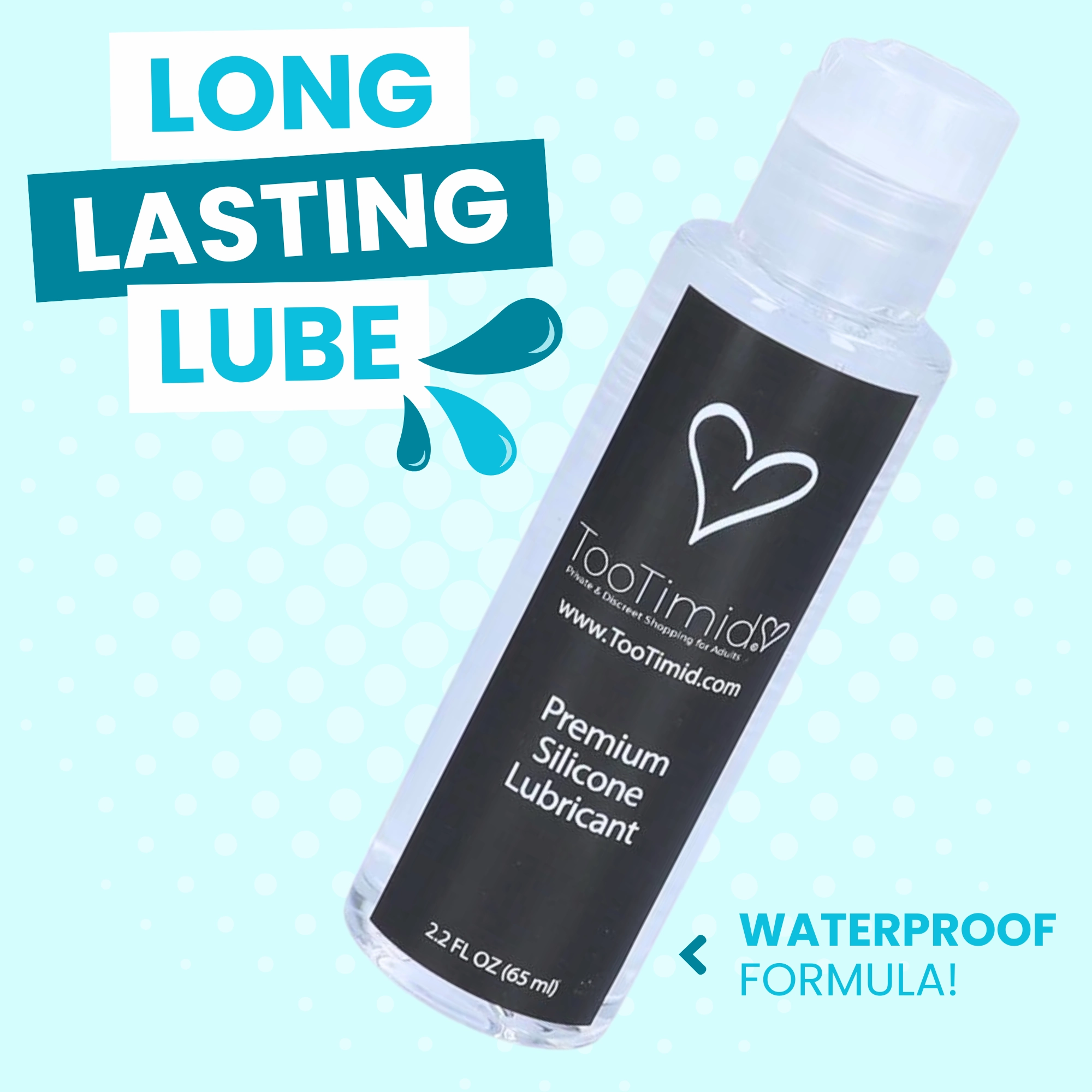 TooTimid Silicone Sex & Masturbation Lube - Super Long Lasting!