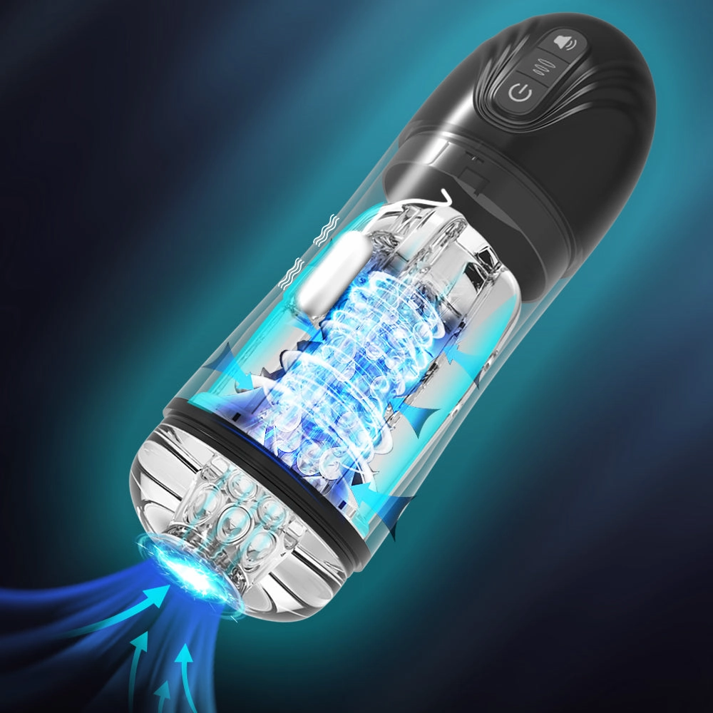 Transparent Sucking & Vibrating Male Masturbator