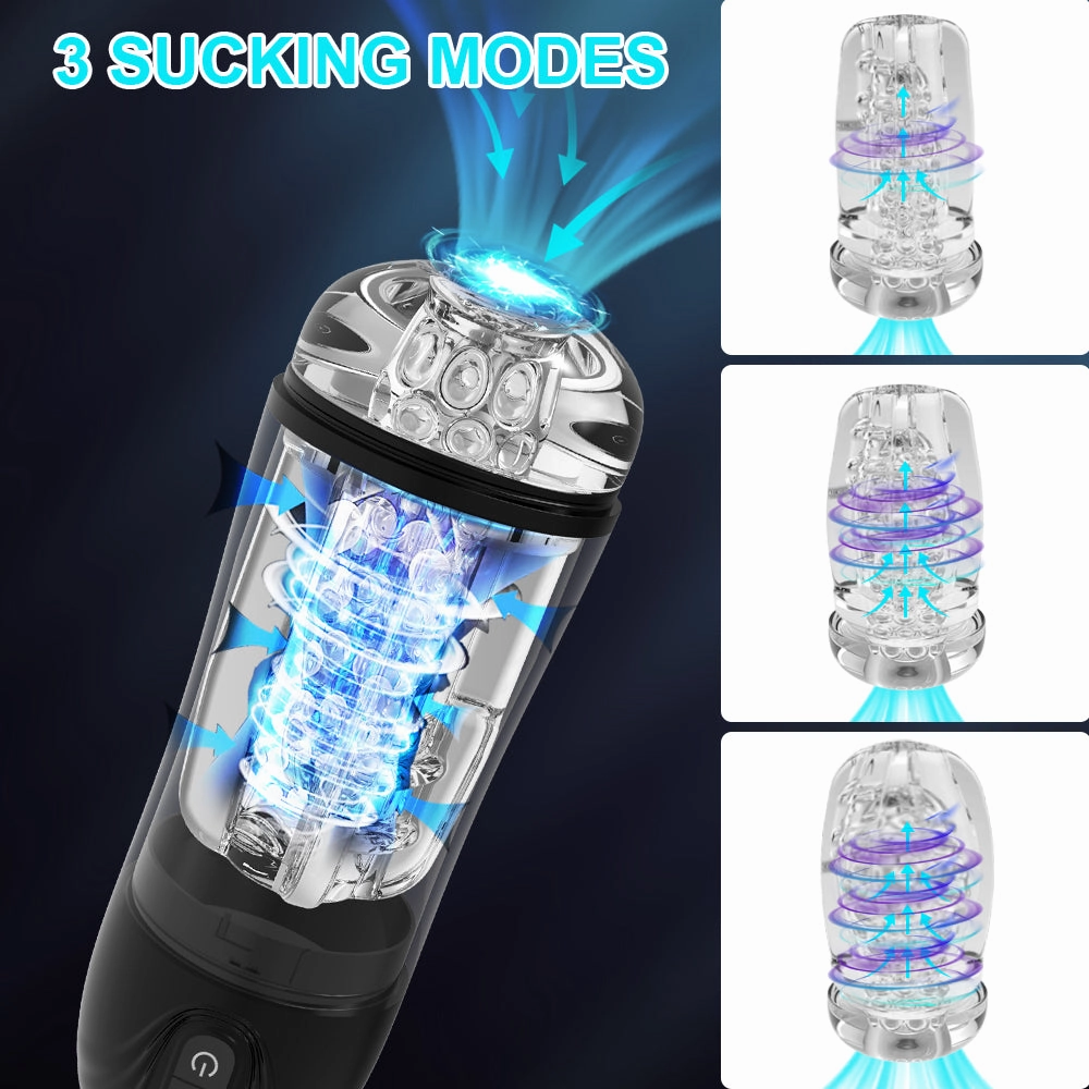 Transparent Sucking & Vibrating Male Masturbator