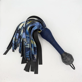 VEGAN Flogger – Playmat/Silicone/Rubber Flogger – Starry Night