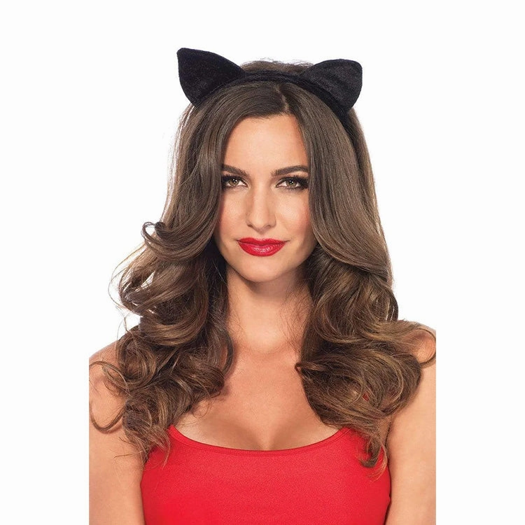 Velvet Black Cat Ears