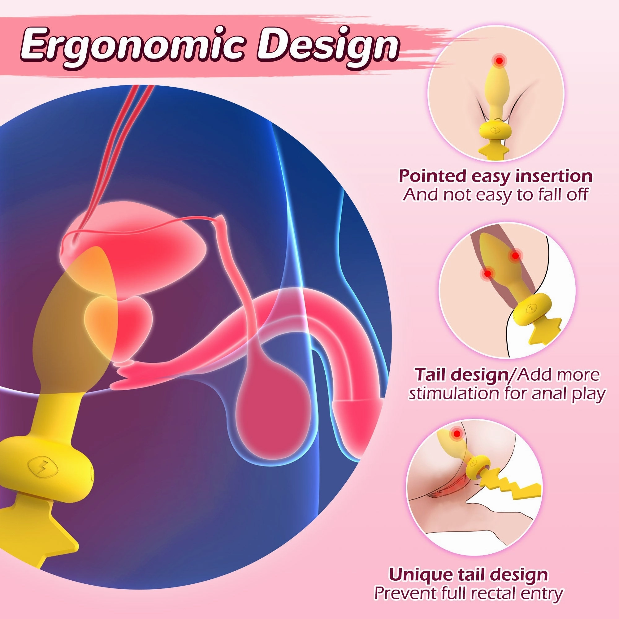 Vibrating Anal Butt Plug with Remote Control