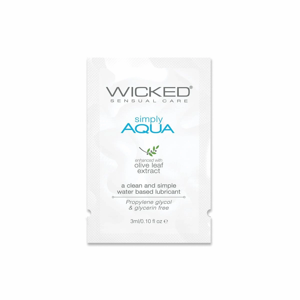 Wicked - Simply Aqua Water Based Lubricant Sachet 3ml