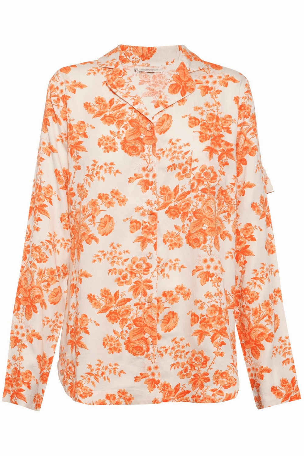 Wilda Long Sleeve Pyjama Shirt Orange