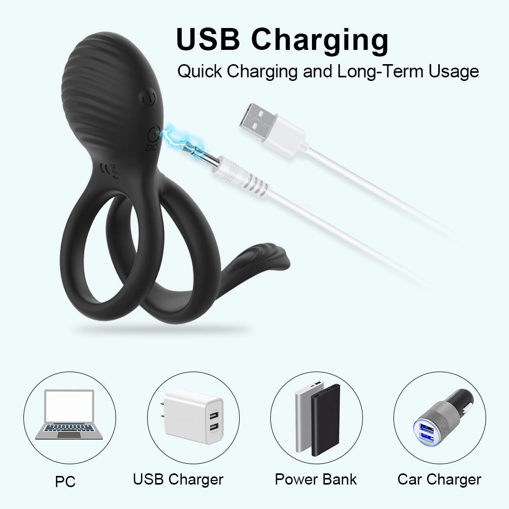 Wireless Remote Control Cock Ring Vibrator Clitoris Stimulation Sleeve for Penis Ring With 7 Vibration Modes