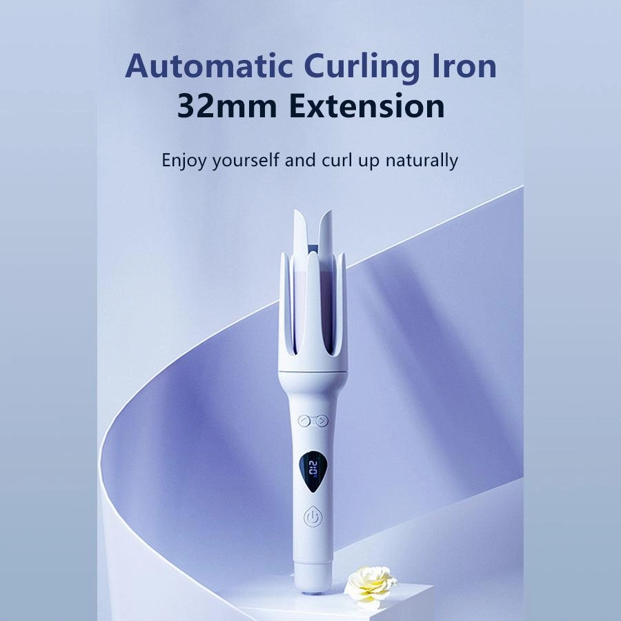 WOWANGEL Automatic Curling Iron Wand Curling, Auto Spin Iron Hair Curler