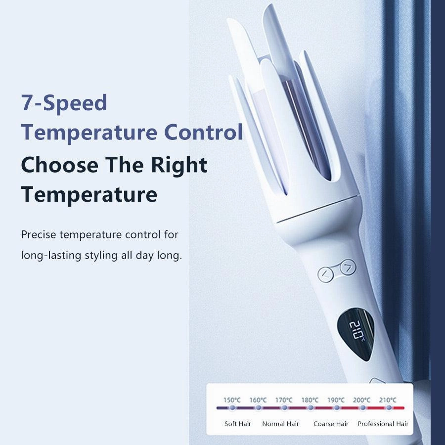WOWANGEL Automatic Curling Iron Wand Curling, Auto Spin Iron Hair Curler