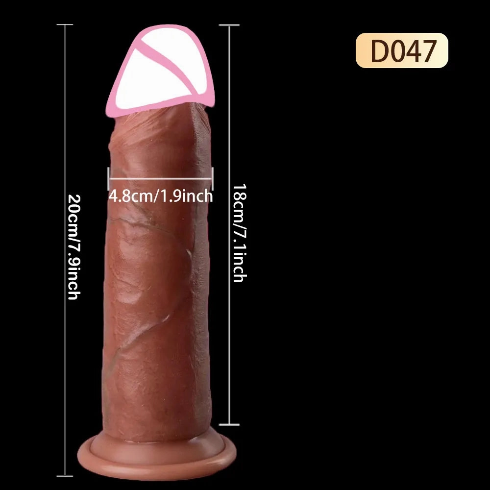 Zeus Real Feel Sliding Skin Dildo Dual Density Silicone Penis