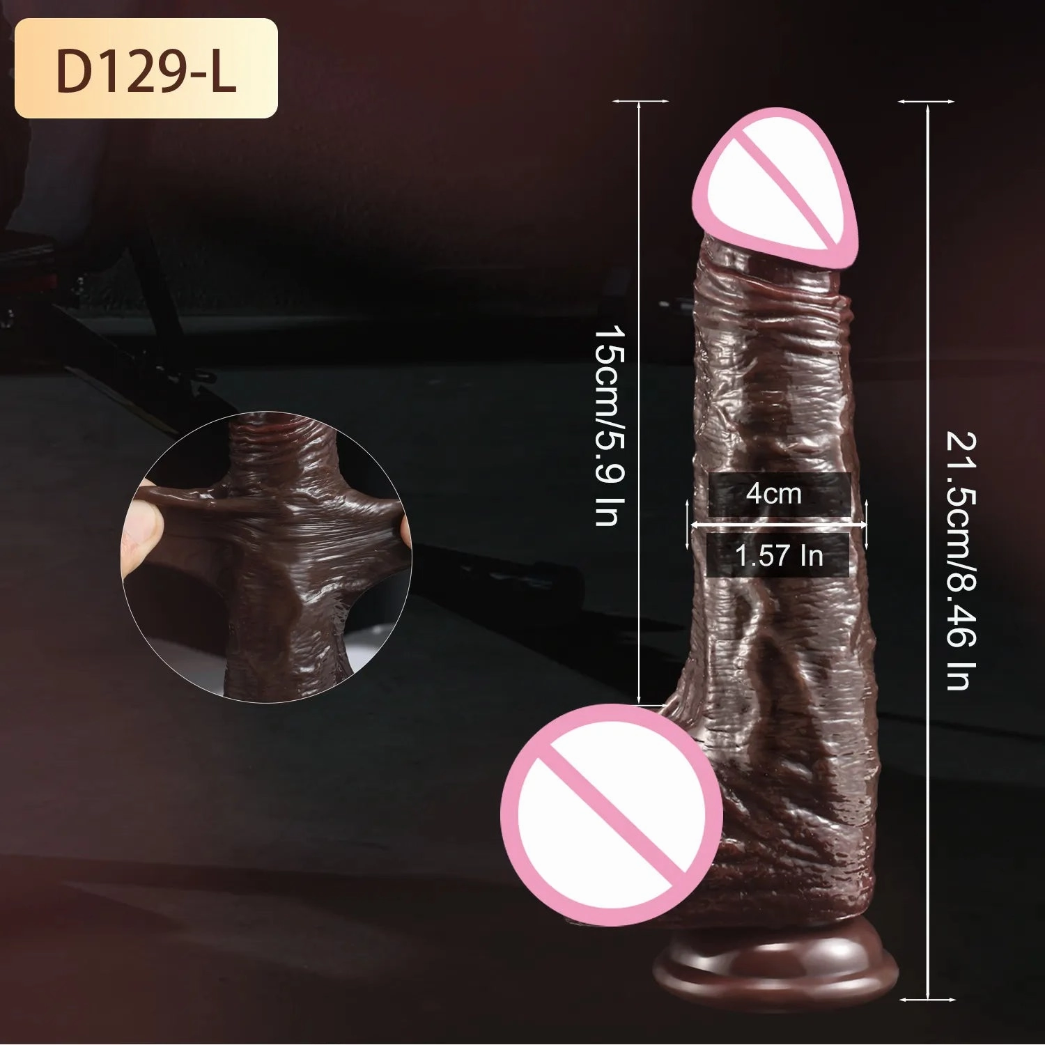 Zeus Real Feel Sliding Skin Dildo Dual Density Silicone Penis