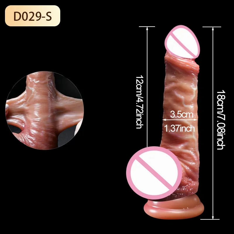 Zeus Real Feel Sliding Skin Dildo Dual Density Silicone Penis