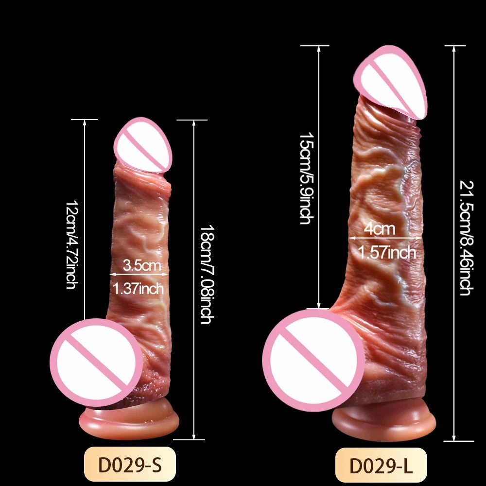 Zeus Real Feel Sliding Skin Dildo Dual Density Silicone Penis