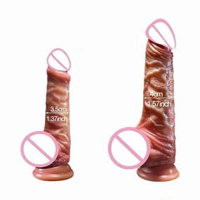 Zeus Real Feel Sliding Skin Dildo Dual Density Silicone Penis